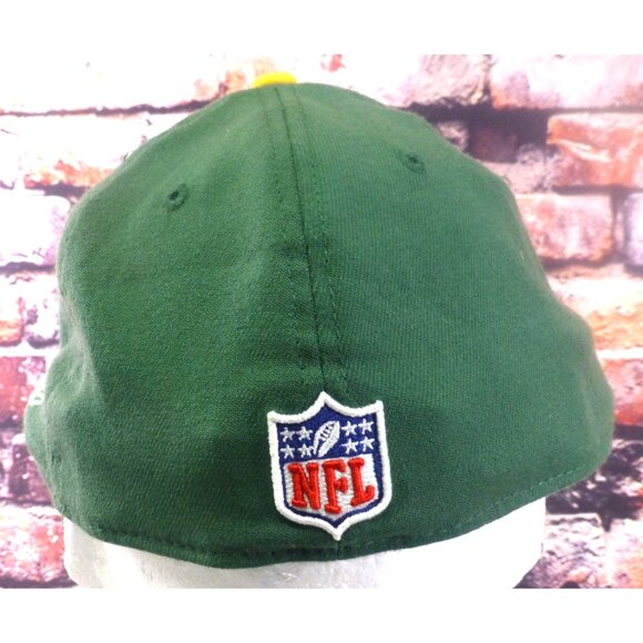 Green Bay Packers New Era 39Thirty Large-X Large NFL Stretch Fit Cap Green & Yel - Picture 5 of 10